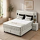 Upholstered bedroom with mattress CANCUN 140 X 200 - latte 06