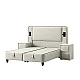 Upholstered bedroom with mattress CANCUN 140 X 200 - latte 06