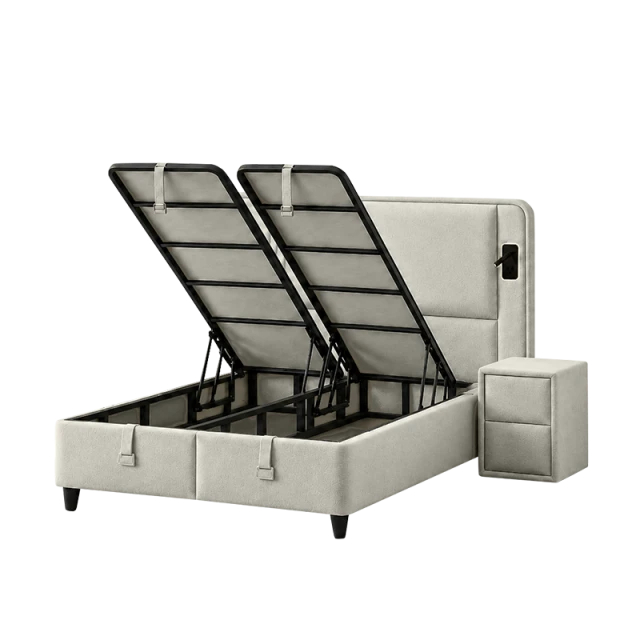 Υπνοδωμάτιο με ταπετσαρία και στρώμα CANCUN 140 X 200 - latte 06