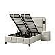 Upholstered bedroom with mattress CANCUN 140 X 200 - latte 06