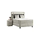 Upholstered bedroom with mattress CANCUN 140 X 200 - latte 06
