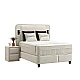 Upholstered bedroom with mattress CANCUN 140 X 200 - cream 01