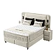 Upholstered bedroom with mattress CANCUN 140 X 200 - cream 01