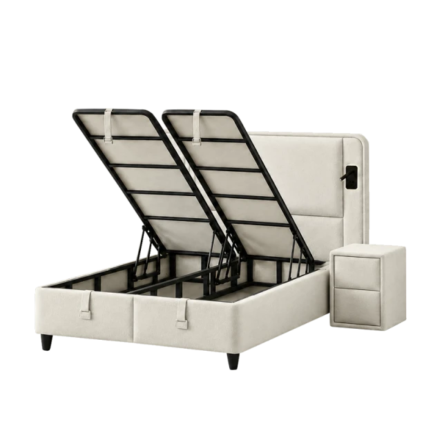 Υπνοδωμάτιο με ταπετσαρία και στρώμα CANCUN 140 X 200 - κρεμ 01