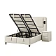 Upholstered bedroom with mattress CANCUN 140 X 200 - cream 01