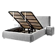 Upholstered bedroom with mattress RODOS PRO 160 x 200 - gray 18
