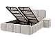 Upholstered bedroom with LEGO mattress 160 x 200 - cream 02