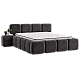 Upholstered bedroom with LEGO mattress 160 x 200 - anthracite SY