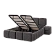 Upholstered bedroom with LEGO mattress 160 x 200 - anthracite SY