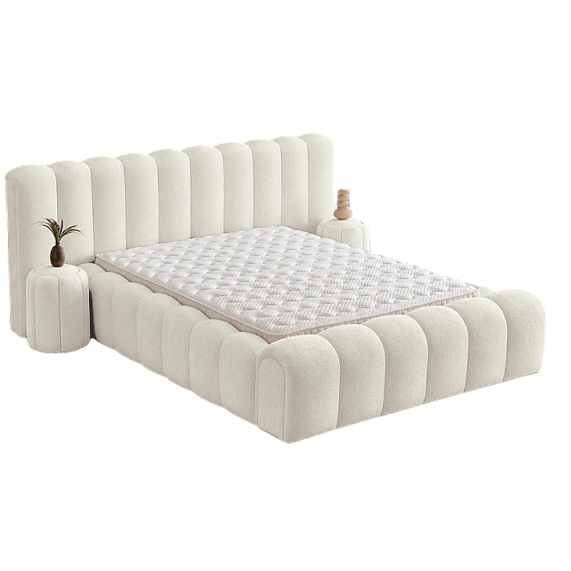 Υπνοδωμάτιο με ταπετσαρία και στρώμα CARLA 160 x 200 - κρεμ 02