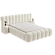 Upholstered bedroom with mattress CARLA 160 x 200 - cream 02