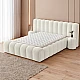 Upholstered bedroom with mattress CARLA 160 x 200 - cream 02