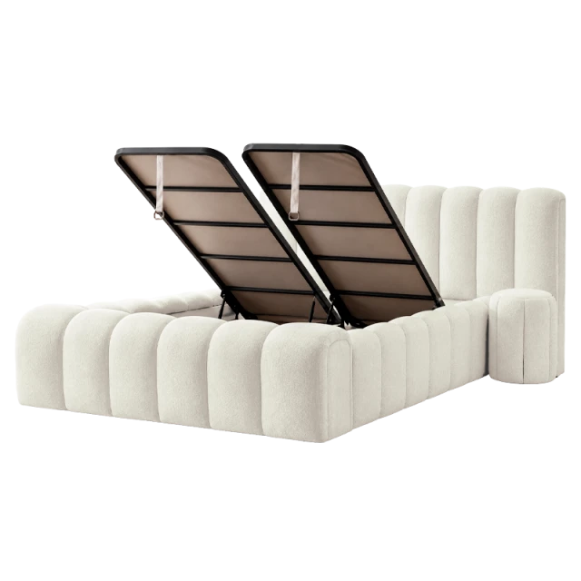 Υπνοδωμάτιο με ταπετσαρία και στρώμα CARLA 180 x 200 - κρεμ 02