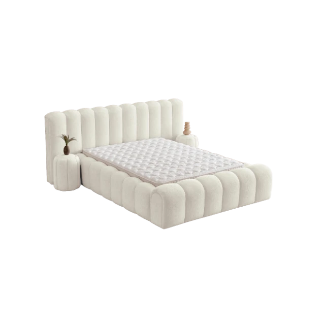 Υπνοδωμάτιο με ταπετσαρία και στρώμα CARLA 180 x 200 - κρεμ 02