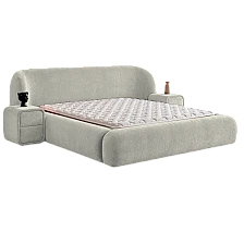 Upholstered bedroom with mattress BOHEM 160 x 200 - beige 07
