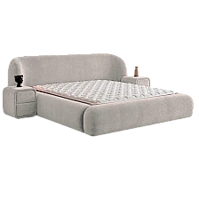 Upholstered bedroom with mattress BOHEM 180 x 200 - pearl SY