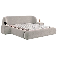 Upholstered bedroom with mattress BOHEM 180 x 200 - pearl SY