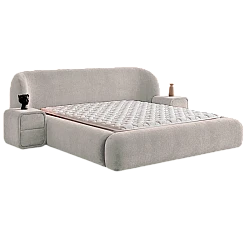 Upholstered bedroom with mattress BOHEM 180 x 200 - pearl SY