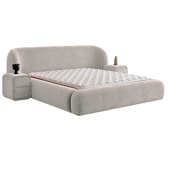 Υπνοδωμάτιο με ταπετσαρία και στρώμα BOHEM 180 x 200 - pearl SY