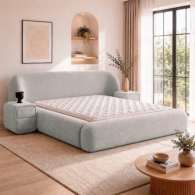 Υπνοδωμάτιο με ταπετσαρία και στρώμα BOHEM 180 x 200 - pearl SY