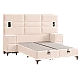 Upholstered bedroom with mattress MATHILDA 180 x 200 - cream 02