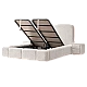 Upholstered bedroom with mattress BUDVA 160 x 200 - pearl 03