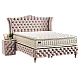 Upholstered bedroom with mattress DIMMAX 160 x 200 - cream 03