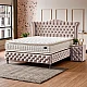 Upholstered bedroom with mattress DIMMAX 160 x 200 - cream 03
