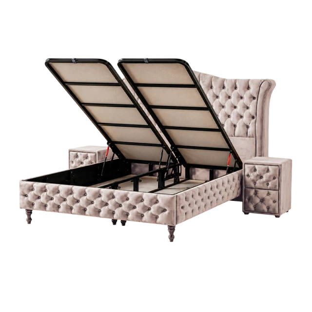 Υπνοδωμάτιο με ταπετσαρία και στρώμα DIMMAX 160 x 200 - κρεμ 03