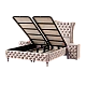 Upholstered bedroom with mattress DIMMAX 160 x 200 - cream 03