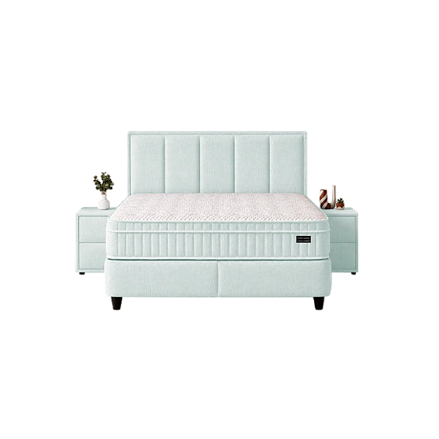Υπνοδωμάτιο με ταπετσαρία και στρώμα ROYCE 160 x 200 - ανοιχτό πράσινο 03