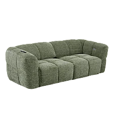 Диван тройка с електрически механизъм ORTONA LUX - тъмнозелен