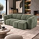 Диван тройка с електрически механизъм ORTONA LUX - тъмнозелен