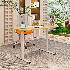 Ergonomic adjustable desk Carmen CR-157 - beech / white