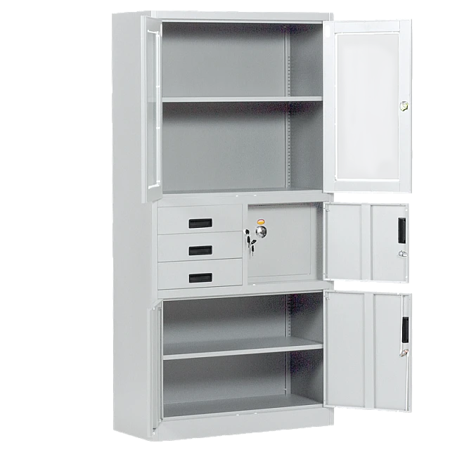 Метален шкаф Carmen CR-1240 E K - сив