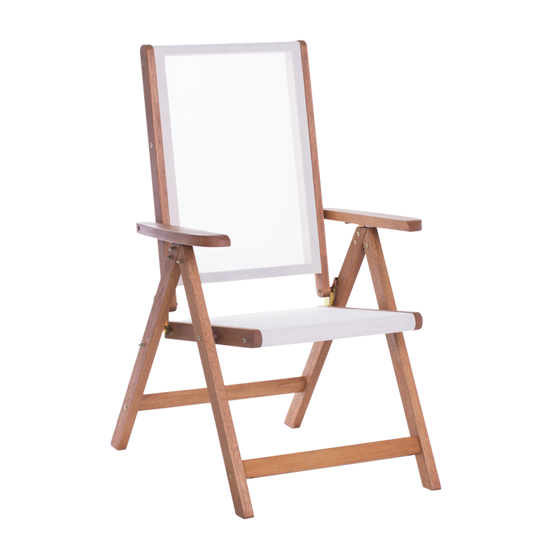 Folding wooden garden chair SVEN - white