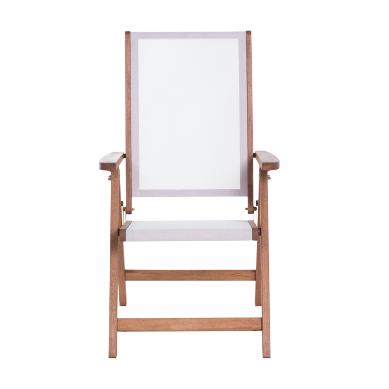 Folding wooden garden chair SVEN - white