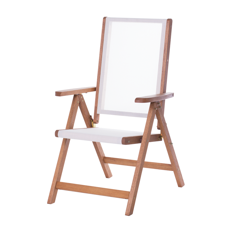 Folding wooden garden chair SVEN - white