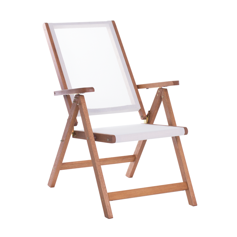 Folding wooden garden chair SVEN - white