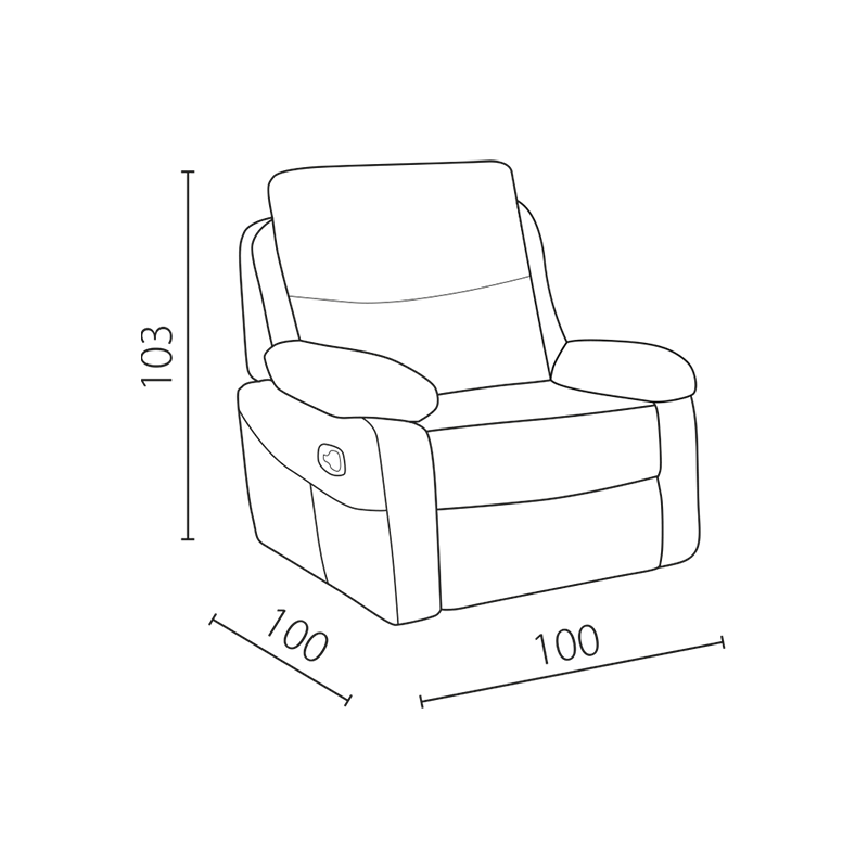 Armchair with electric relaxation mechanism SELENA LUX - beige 105