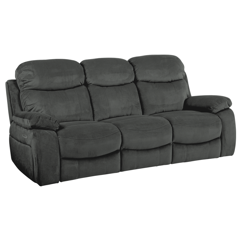 Sofa - three-seater with electric relax mechanism SELENA LUX - dark gray 457