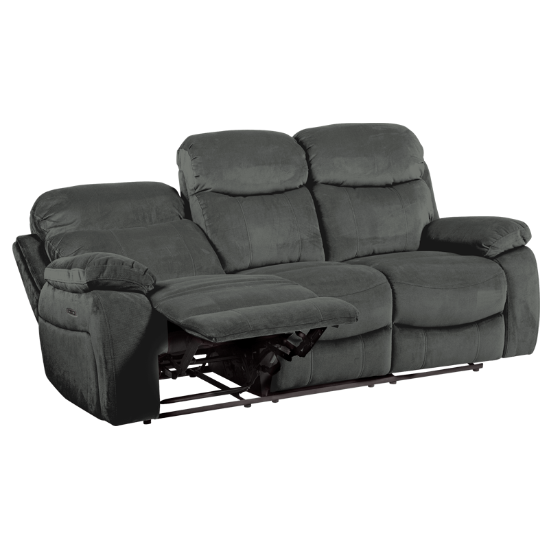 Sofa - three-seater with electric relax mechanism SELENA LUX - dark gray 457