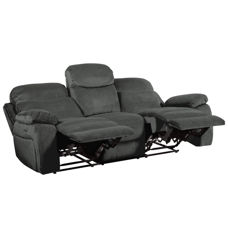 Sofa - three-seater with electric relax mechanism SELENA LUX - dark gray 457