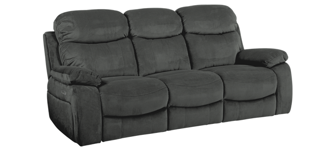 Sofa - three-seater with electric relax mechanism SELENA LUX - dark gray 457