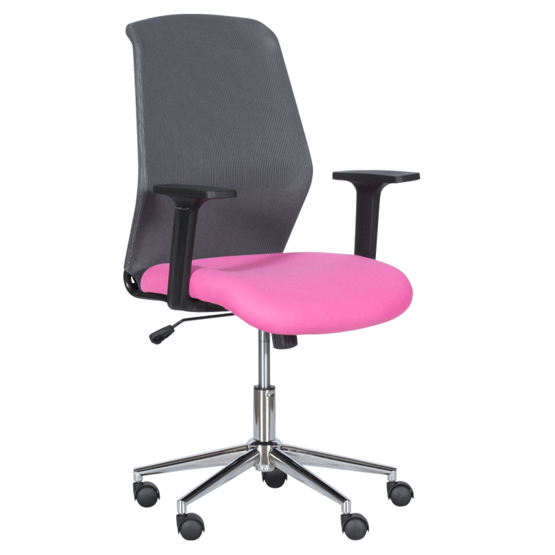 Office chair Carmen 7047-1 - gray-pink