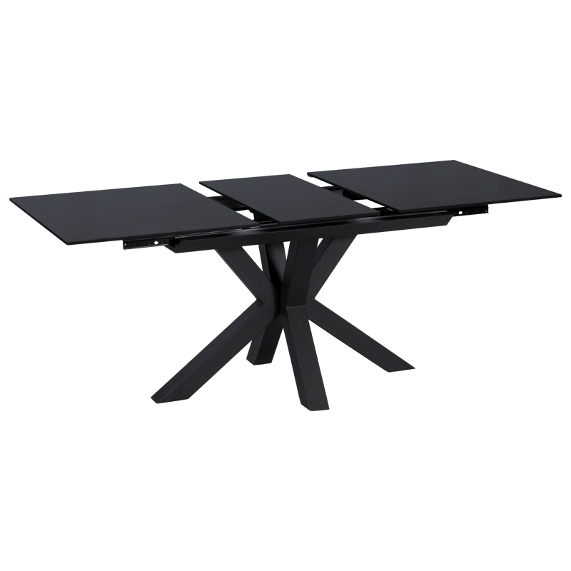 Extendable dining table STARGARD - black