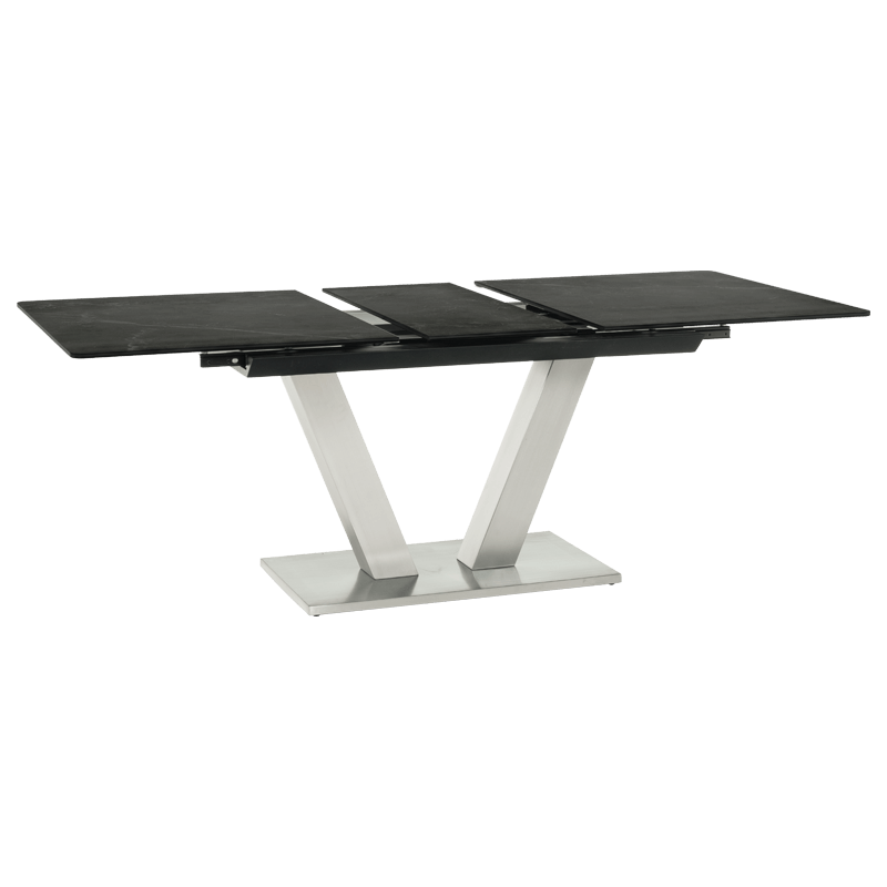 Extendable dining table DUKLA - black