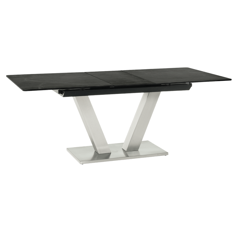 Extendable dining table DUKLA - black