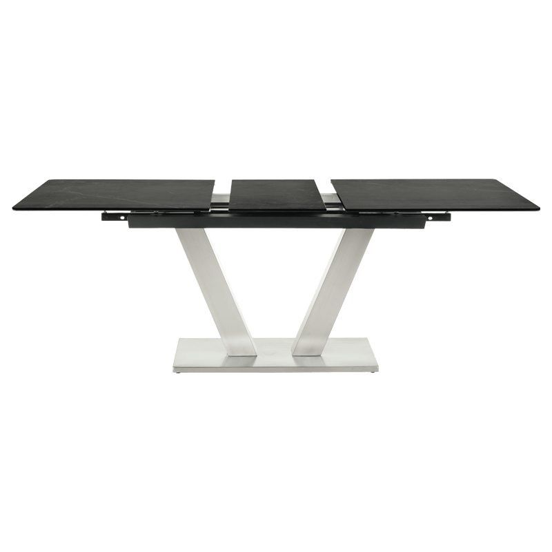 Extendable dining table DUKLA - black