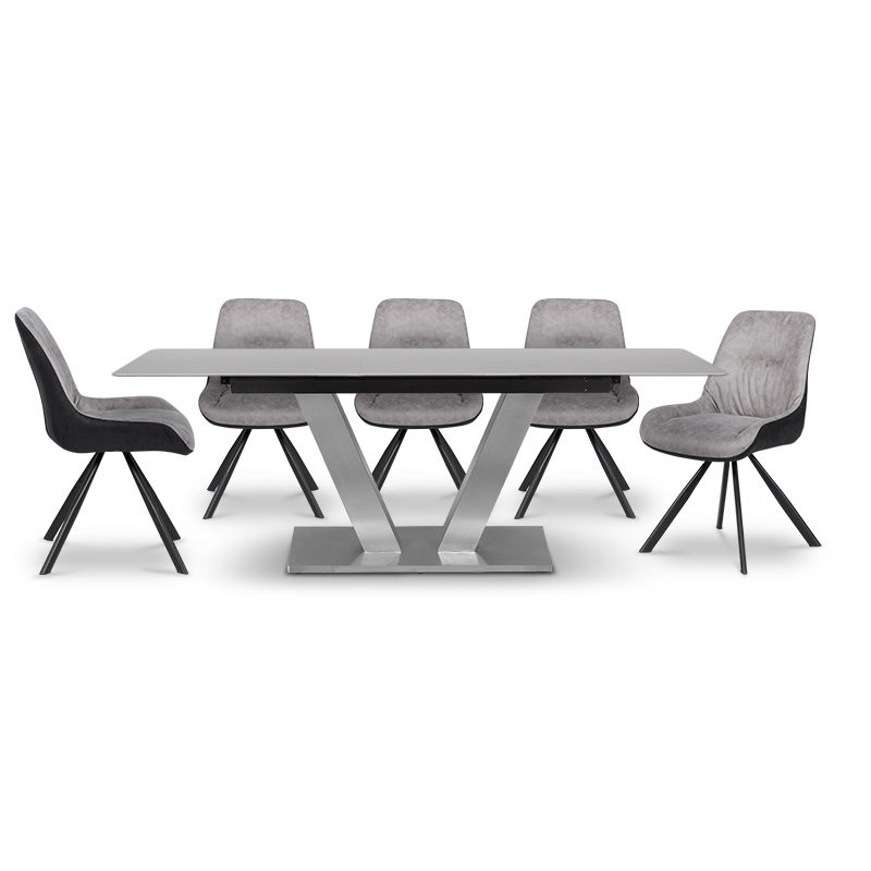 Extendable dining table DUKLA - gray